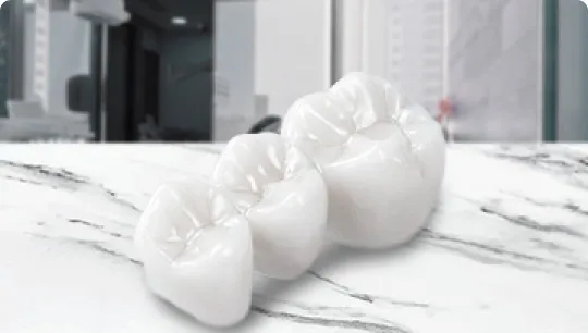 Real zirconia crowns for dental restoration
