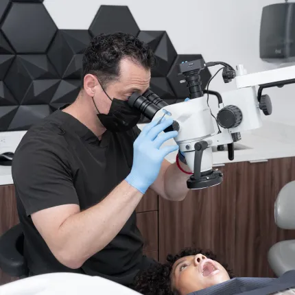 Dentist in Tijuana performing root canal