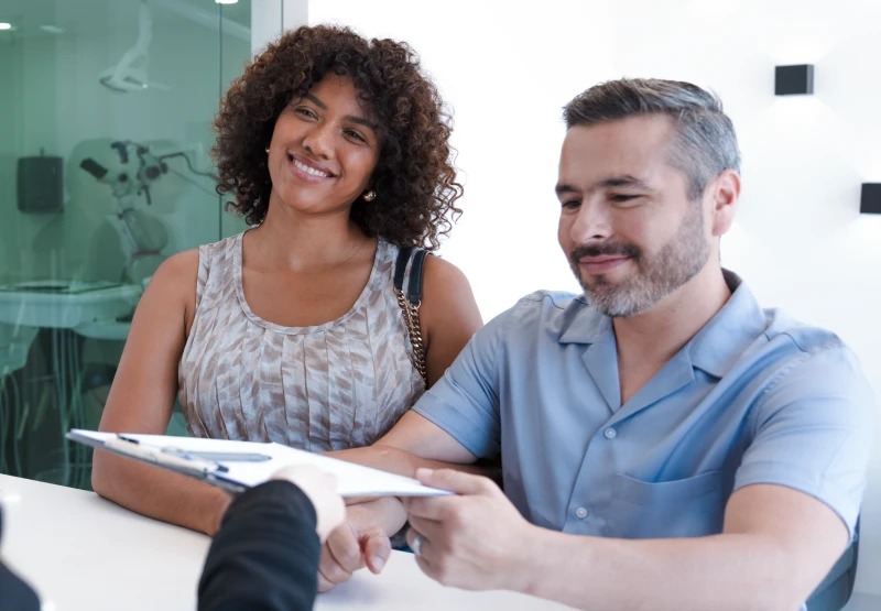 patient smiling after dental treatment in Tijuana
